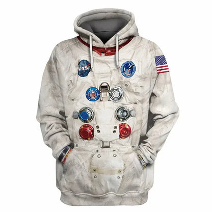 3D Print Armstrong Spacesuit Hoodies Men/Women Casual Astronaut Spacesuit Sweatshirts Streetwear Clothes Oversized Coats Couture Cozy