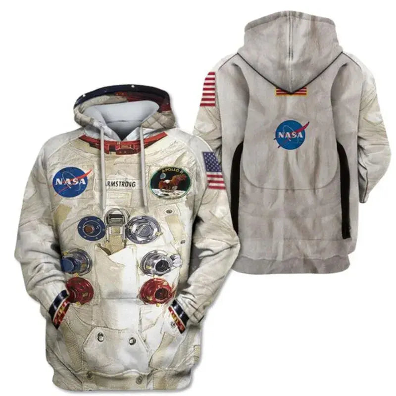 3D Print Armstrong Spacesuit Hoodies Men/Women Casual Astronaut Spacesuit Sweatshirts Streetwear Clothes Oversized Coats Couture Cozy