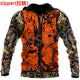 Tessffel 3DPrint Camo Deer Hunting Tattoo Animal Hunter Men/Women NewFashion Jacket Zip Funny Hoodies Long Sleeve Streetwear S14 Couture Cozy