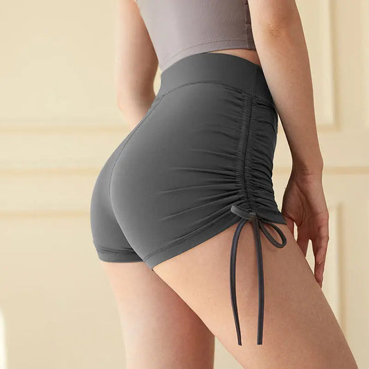 Women's Fashion Solid Color High Waist Hip Lift Fitness Three Points Yoga Pants - Couture Cozy