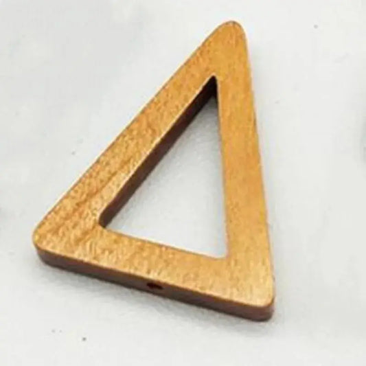 Wood Triangle DIY Loose Beads Fit For Jewelery Accessory Middle hole Beads For Women Earrings Making Parts 32x25mm 10pcs y1246