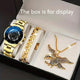 1/3pcs/set, Fashion Men's Business Calendar Watch & Bracelet & Eagle Pendant Necklace, Ideal Gift Choice